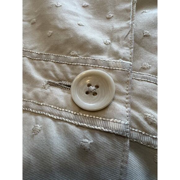 Vintage Old Navy Cream Cotton 1 Button Blazer/Jacket Women's Medium - Picture 3 of 14